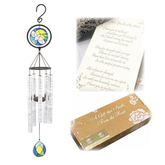 Memorial Wind Chime Sympathy Gift - "Amazing Grace"