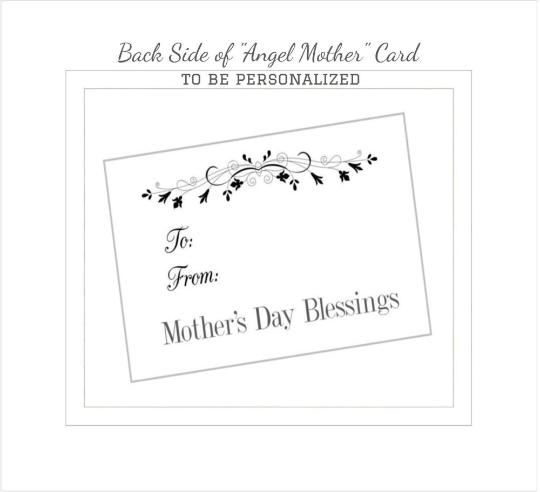 Mother's Day Jewelry, Mom and Daughter Bracelet with "Angel Mother" Refrigerator Magnet and Card