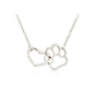 Loss of Pet Sympathy Gift, Heart and Pawprint Memorial Necklace
