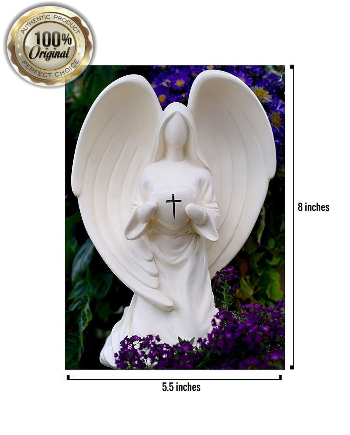 Solar Angel Statue, Sympathy Gift Figurine for Celebration of Life
