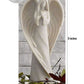 Memorial Angel Statue for Sympathy Gift with Farmhouse Butterfly Wreath
