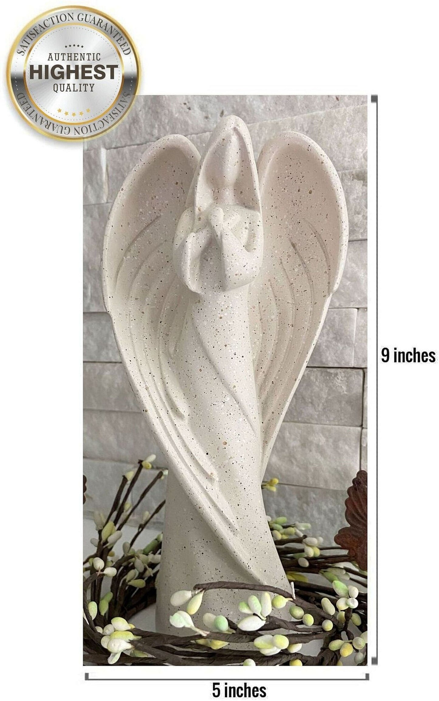 Mother's Birthday Gift Idea, Angel Statue with "Angel Mother" Refrigerator Magnet