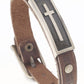 Cross Leather Wristband