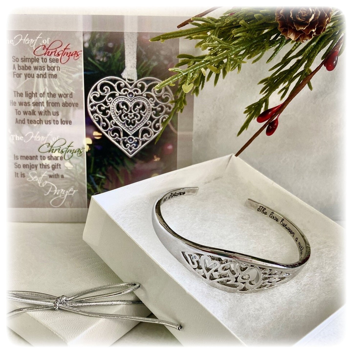 Mother and Daughter Bracelet Christmas Gift With Engraved Message