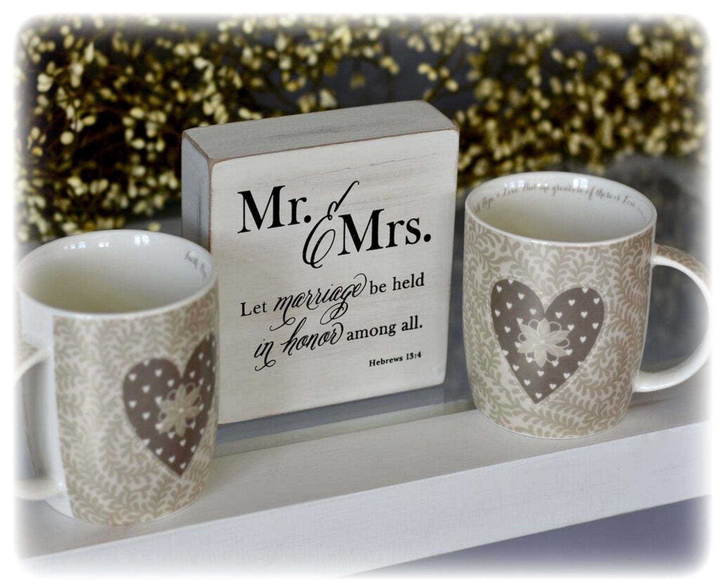 Coffee Mug Gift Set for Wedding, Engagement, or Anniversary
