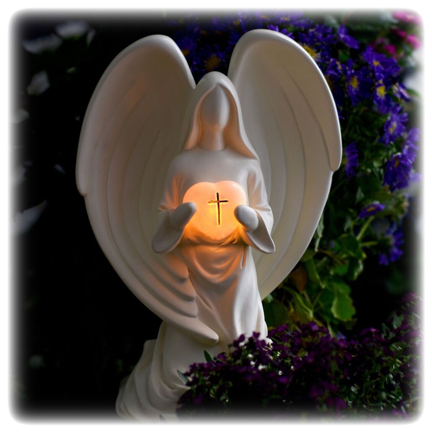 Solar Angel Statue, Sympathy Gift Figurine for Celebration of Life