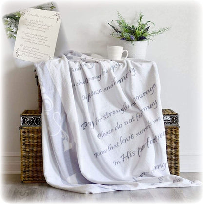 Mink Memorial Blanket Sympathy Throw with Optional Journal and FREE SHIPPING